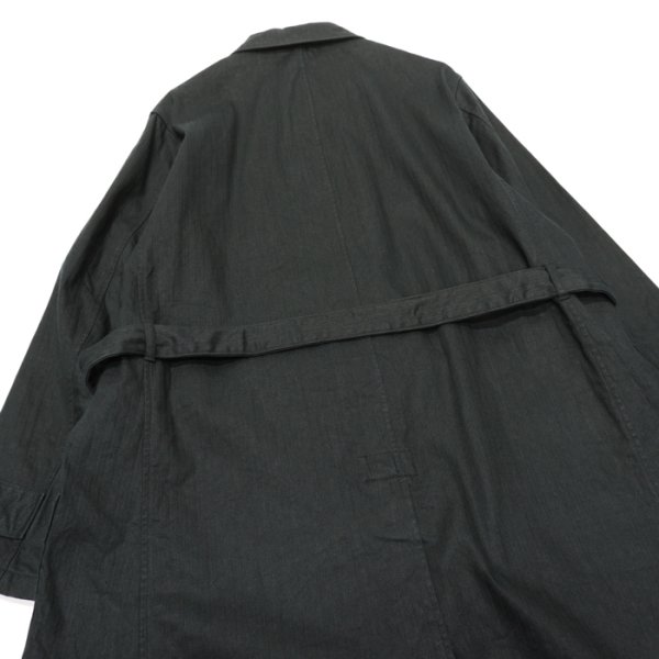 画像8: *A VONTADE(アボンタージ)Atelier Overcoat with Belt(アトリエオーバーコート)”Cotton Linen Herringbone Brushed Lining" / Lamp Black(ランプブラック) (8)