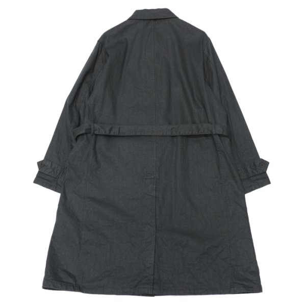 画像2: *A VONTADE(アボンタージ)Atelier Overcoat with Belt(アトリエオーバーコート)”Cotton Linen Herringbone Brushed Lining" / Lamp Black(ランプブラック) (2)