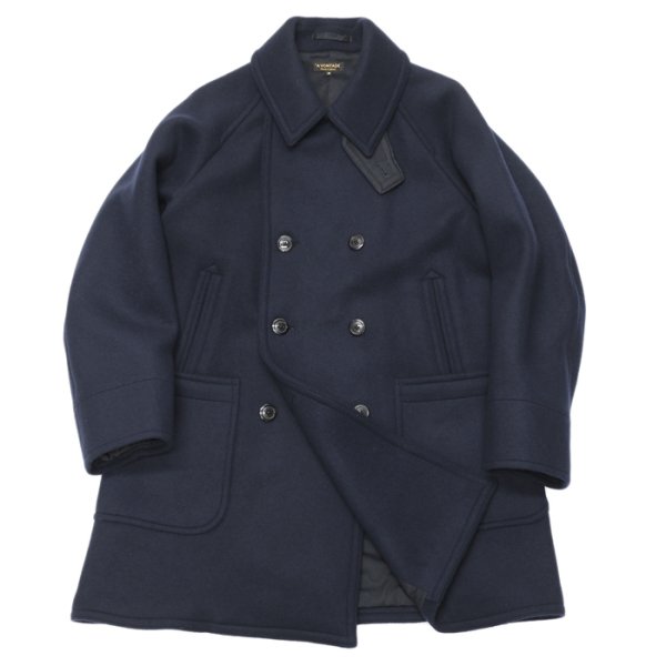 画像1: *A VONTADE（アボンタージ）Raglan Pea Coat（ラグランピーコート）"Superior Double Melton" / Dark Navy（ダークネイビー） (1)