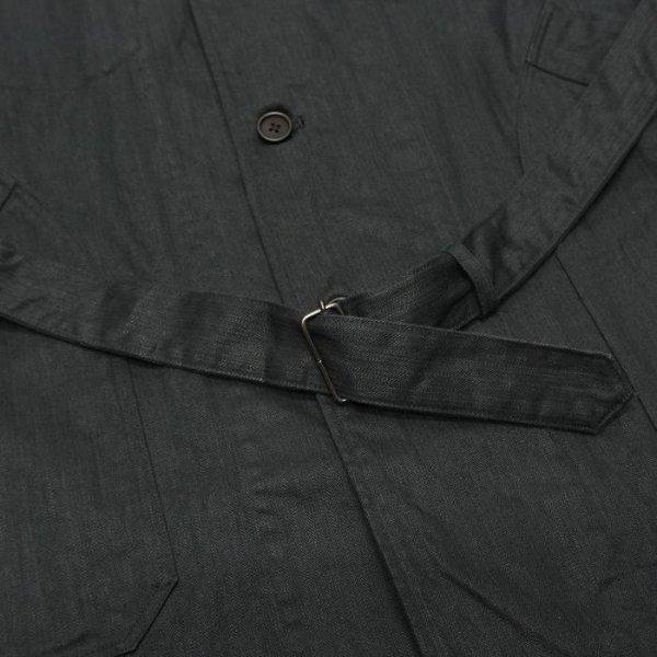 画像7: *A VONTADE(アボンタージ)Atelier Overcoat with Belt(アトリエオーバーコート)”Cotton Linen Herringbone Brushed Lining" / Lamp Black(ランプブラック) (7)