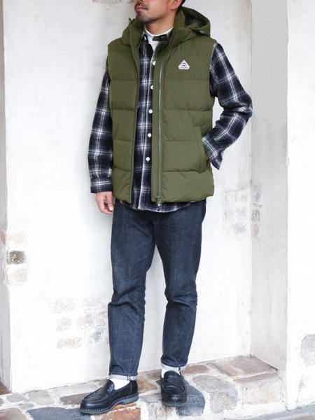 画像14: PYRENEX（ピレネックス）SPOUTNIC MINI RIPSTOP VEST（スプートニックミニリップストップベスト） / Deep Khaki（ディープカーキ） (14)