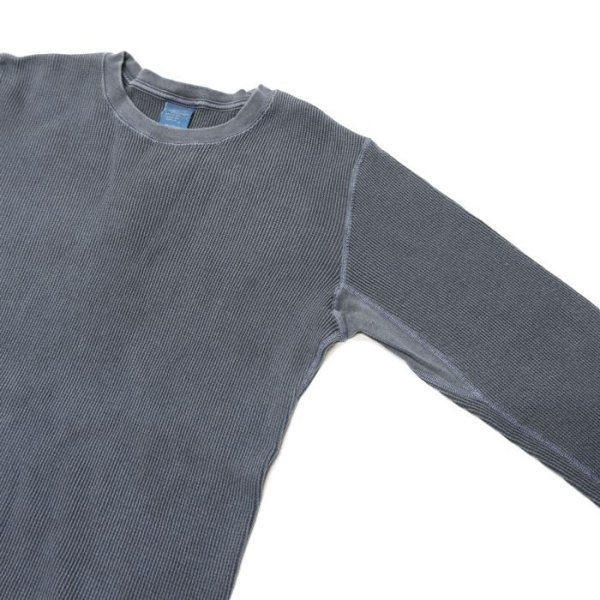 画像4: Good On(グッドオン)Long Sleeve Thermal Tee(ロングスリーブサーマルTシャツ)"Pigment Dye" / Navy(ネイビー) (4)