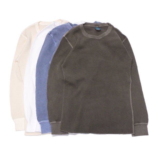 画像7: Good On(グッドオン)Long Sleeve Thermal Tee(ロングスリーブサーマルTシャツ)"Pigment Dye" / Navy(ネイビー) (7)