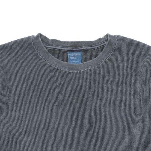 画像3: Good On(グッドオン)Long Sleeve Thermal Tee(ロングスリーブサーマルTシャツ)"Pigment Dye" / Navy(ネイビー) (3)