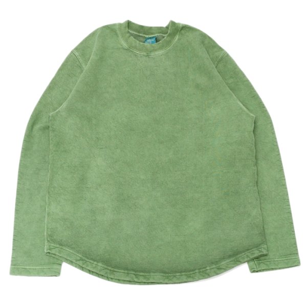 画像1: Good On（グッドオン）Rough Crew Sweat（ラフクルースウェット）"Pigment Dye"/Dk.Green（ダークグリーン） (1)