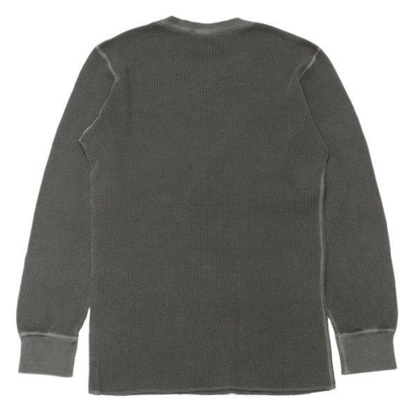 画像2: Good On(グッドオン)Long Sleeve Thermal Tee(ロングスリーブサーマルTシャツ)"Pigment Dye" / Black(ブラック) (2)