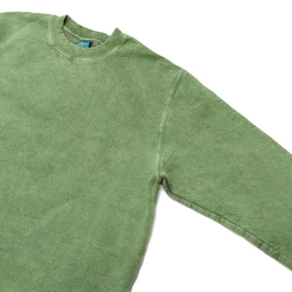 画像4: Good On(グッドオン)Rough Crew Sweat(ラフクルースウェット)"Pigment Dye" / Dk.Green(ダークグリーン) (4)