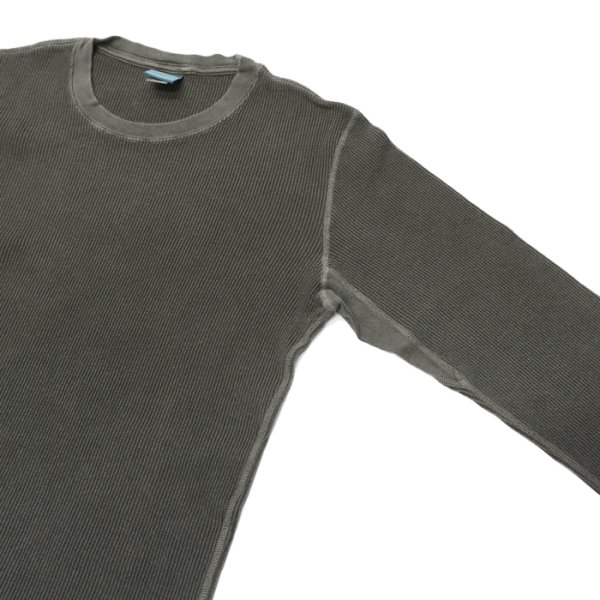 画像4: Good On(グッドオン)Long Sleeve Thermal Tee(ロングスリーブサーマルTシャツ)"Pigment Dye" / Black(ブラック) (4)