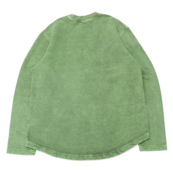 画像2: Good On(グッドオン)Rough Crew Sweat(ラフクルースウェット)"Pigment Dye" / Dk.Green(ダークグリーン) (2)