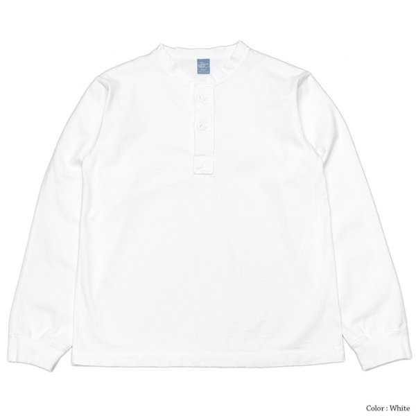 画像2: Good On(グッドオン)Long Sleeve Heavy Henley Neck Tee(ロングスリーブヘビーヘンリーネックTシャツ)"Washed"・"Pigment Dye" / White(ホワイト)・Slate(スレート) (2)