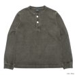 画像4: Good On（グッドオン）Long Sleeve Heavy Henley Neck Tee（ロングスリーブヘビーヘンリーネックTシャツ）"Pigment Dye"/Natural（ナチュラル）・Black（ブラック） (4)