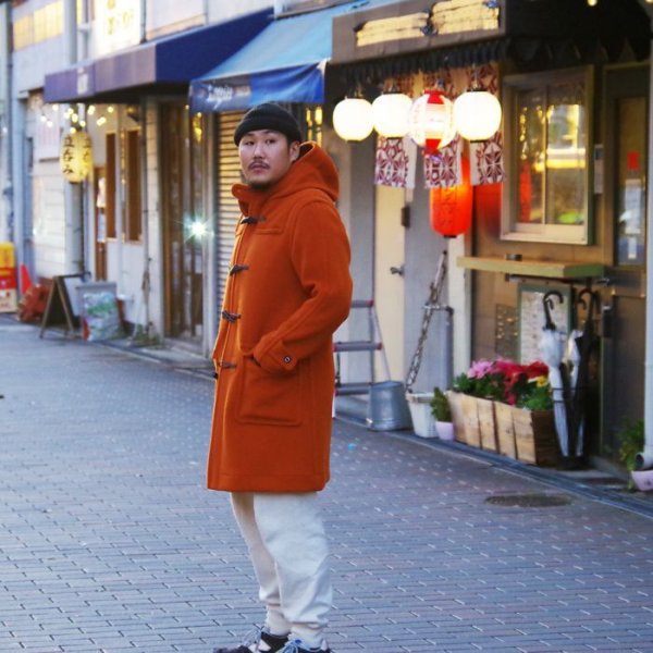 画像12: INVERTERE(インバーティア)LONG LENGTH DUFFLE COAT(ロングレングスダッフルコート)"Joshua Ellis" / Orange(オレンジ) (12)