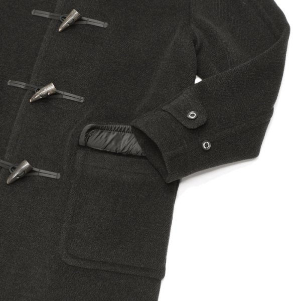 画像4: INVERTERE(インバーティア)LONG LENGTH DUFFLE COAT(ロングレングスダッフルコート)"Joshua Ellis" / Charcoal(チャコールグレー) (4)