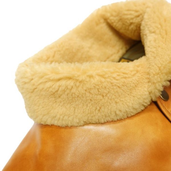 画像5: 【PointUp10%11/10迄】Y'2 LEATHER(ワイツーレザー)OIL SOFT HORSE&MOUTON DOWN VEST(オイルソフトホース&ムートンダウンベスト)/Olive×Camel+Yellow Mouton(オリーブ×キャメル+イエロームートン) (5)