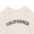 画像6: Mixta（ミクスタ）Print Raglan Crew Sweat（プリント付きラグランクルースウェット）"CALIFORNIA 3D"/Natural（ナチュラル）・Green Tea（グリーンティー） (6)