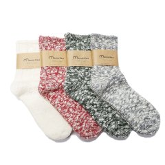 Mauna Kea（マウナケア）スラブネップソックス"レディース"/Natural（ナチュラル）・Red（レッド）・Olive（オリーブ）・Gray（グレー）※3足までメール便発送可※