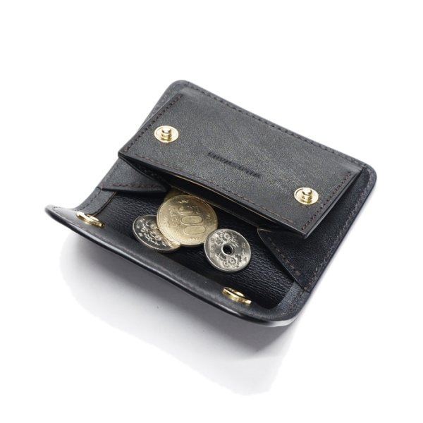 画像7: WILD SWANS(ワイルドスワンズ)TONGUE(タング)マルチコインケース"フルグレインブライドル"/Black(ブラック) (7)