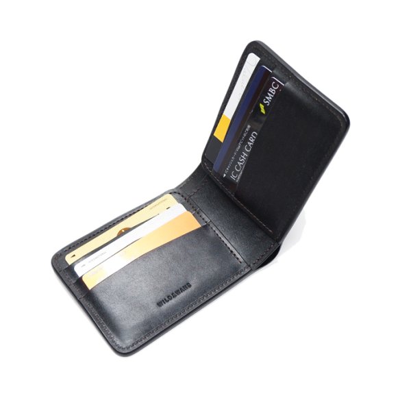 画像5: WILD SWANS(ワイルドスワンズ)WINGS(ウイングス)2つ折りウォレットコインケース無し"フルグレインブライドル"/Black(ブラック) (5)