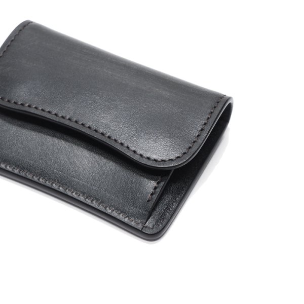 画像3: WILD SWANS(ワイルドスワンズ)TONGUE(タング)マルチコインケース"フルグレインブライドル"/Black(ブラック) (3)