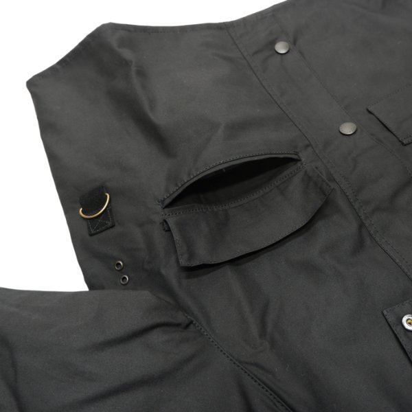 画像9: Barbour(バブァー)SPEY JACKET(スペイジャケット)"Wax Cotton" / Black(ブラック) (9)