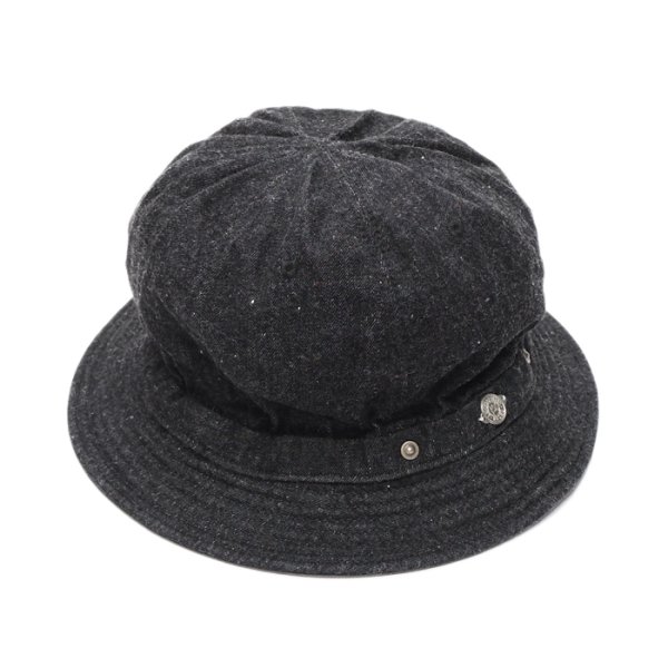 画像1: DECHO（デコー）STANDARD KOME HAT（スタンダードコメハット）10oz DENIM/Black（ブラック） (1)