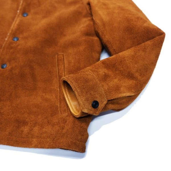 画像5: 【PointUp10%11/10迄】Y'2 LEATHER(ワイツーレザー)STEER SUEDE LUNCH COAT(ステアスエードランチコート)/Camel(キャメル) (5)
