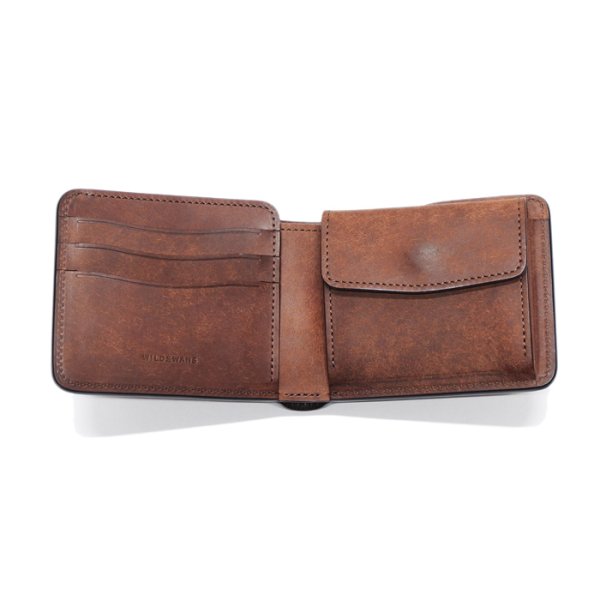 画像4: WILD SWANS(ワイルドスワンズ)GROUNDER(グラウンダー)2つ折りウォレット"プエブロ"/Tobacco(タバコ) (4)