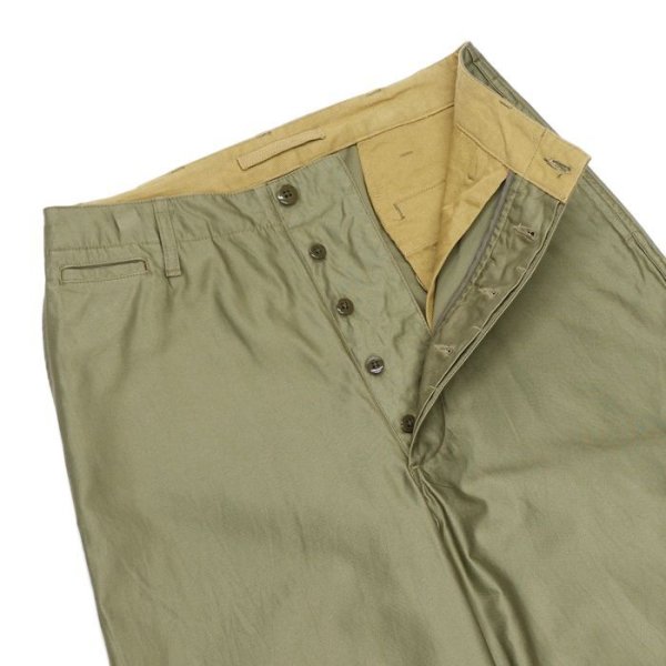 画像3: Nigel Cabourn(ナイジェル・ケーボン)NEW BASIC CHINO PANT(ニューベーシックチノパンツ)"LIGHT MOLESKIN" / Green(グリーン) (3)