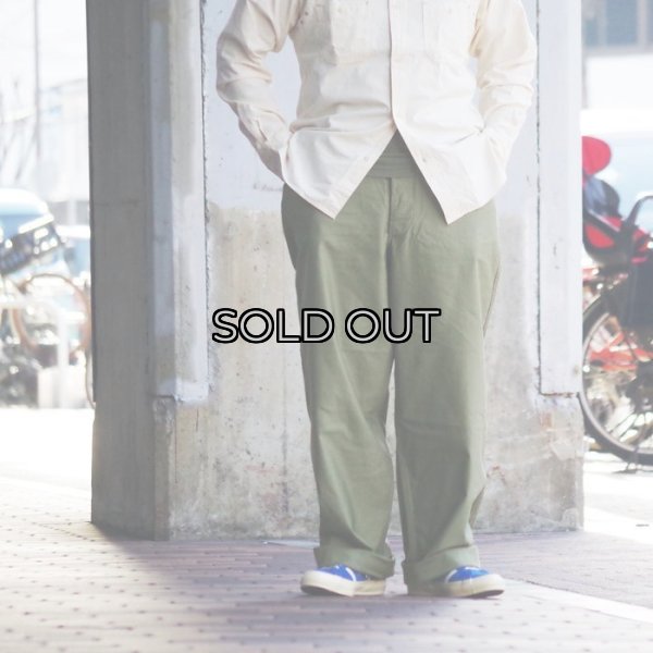 画像9: Nigel Cabourn（ナイジェル・ケーボン）NEW BASIC CHINO PANT（ニューベーシックチノパンツ）"LIGHT MOLESKIN" / Green（グリーン） (9)