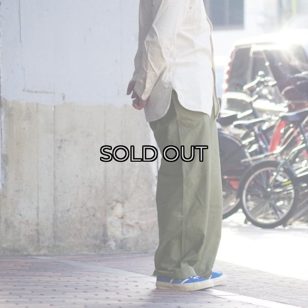 画像10: Nigel Cabourn（ナイジェル・ケーボン）NEW BASIC CHINO PANT（ニューベーシックチノパンツ）"LIGHT MOLESKIN" / Green（グリーン） (10)