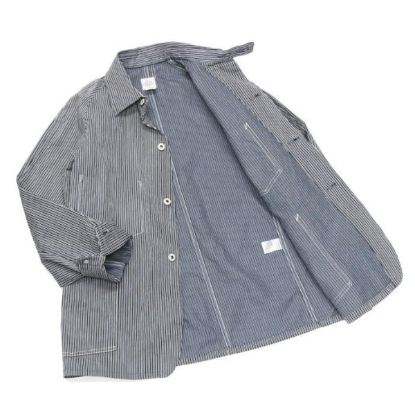 画像8: ＜40%OFF＞Post O'Alls（ポストオーバーオールズ）POST43（ポスト43）"Reverse Liberty Stripe" / Indigo（インディゴ）※Mサイズのみ (8)