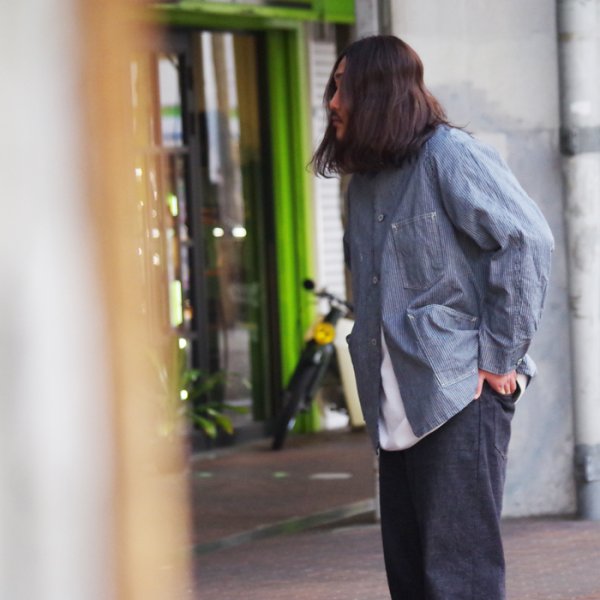 画像12: ＜40%OFF＞Post O'Alls（ポストオーバーオールズ）POST43（ポスト43）"Reverse Liberty Stripe" / Indigo（インディゴ）※Mサイズのみ (12)