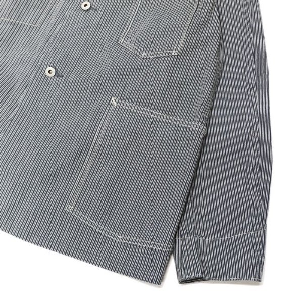 画像7: ＜40%OFF＞Post O'Alls（ポストオーバーオールズ）POST43（ポスト43）"Reverse Liberty Stripe" / Indigo（インディゴ）※Mサイズのみ (7)