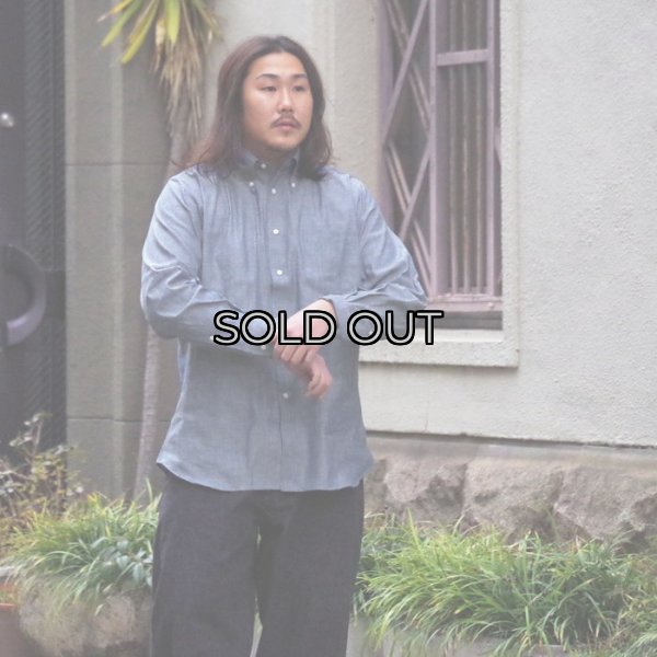 画像7: INDIVIDUALIZED SHIRTS（インディビジュアライズドシャツ）Classic Fit B.D. Shirt（クラシックフィットボタンダウンシャツ）"RIGID CHAMBRAY" / Blue（ブルー） (7)