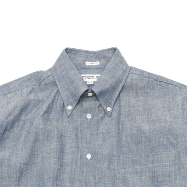 画像3: INDIVIDUALIZED SHIRTS(インディビジュアライズドシャツ)Classic Fit B.D. Shirt(クラシックフィットボタンダウンシャツ)"RIGID CHAMBRAY" / Blue(ブルー) (3)