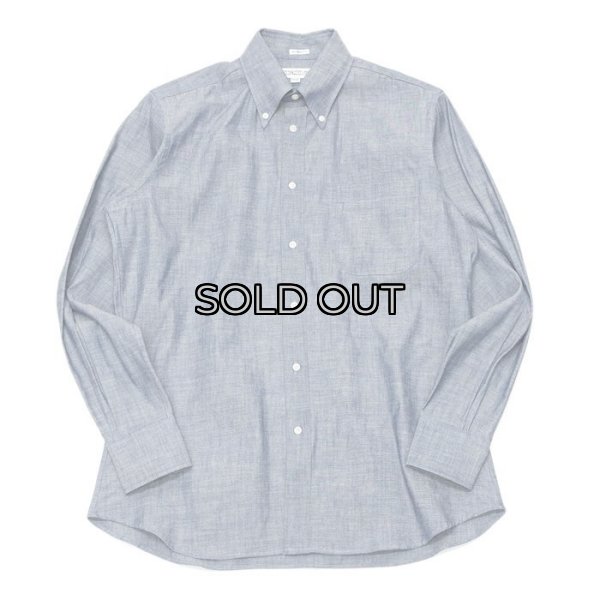 画像1: INDIVIDUALIZED SHIRTS（インディビジュアライズドシャツ）Classic Fit B.D. Shirt（クラシックフィットボタンダウンシャツ）"RIGID CHAMBRAY" / Blue（ブルー） (1)