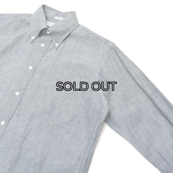画像4: INDIVIDUALIZED SHIRTS（インディビジュアライズドシャツ）Classic Fit B.D. Shirt（クラシックフィットボタンダウンシャツ）"RIGID CHAMBRAY" / Blue（ブルー） (4)