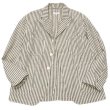 画像1: ENGINEERED GARMENTS（エンジニアードガーメンツ）BEDFORD JACKET（ベッドフォードジャケット）LC Stripe/Natural×Black（ナチュラル×ブラック） (1)