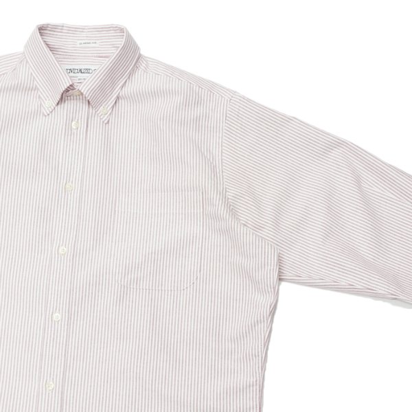 画像4: INDIVIDUALIZED SHIRTS(インディビジュアライズドシャツ)Classic Fit MBDM B.D. Shirt(クラシックフィットボタンダウンシャツ)"CANDY STRIPE" / Red(レッド) (4)