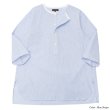 画像4: A VONTADE（アボンタージ）Sleeping Shirts 3/4 Sleeve（スリーピングシャツ7分袖）Hard Twist Yarn Seersucker/White（ホワイト）・Blue Stripe（ブルーストライプ） (4)