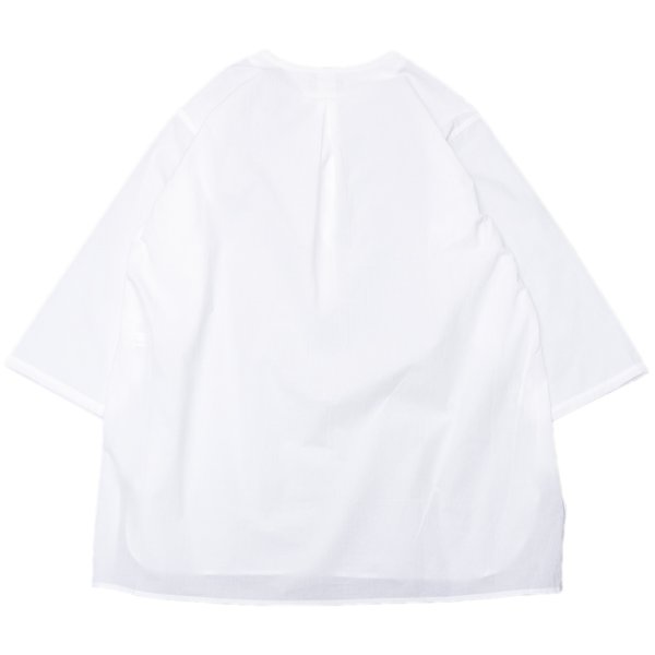 画像2: ＜40％OFF＞*A VONTADE（アボンタージ）Sleeping Shirts 4/5 Sleeve（スリーピングシャツ7分袖）"Hard Twist Yarn Seersucker" / White（ホワイト）※Lサイズ (2)