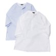 画像1: A VONTADE（アボンタージ）Sleeping Shirts 3/4 Sleeve（スリーピングシャツ7分袖）Hard Twist Yarn Seersucker/White（ホワイト）・Blue Stripe（ブルーストライプ） (1)
