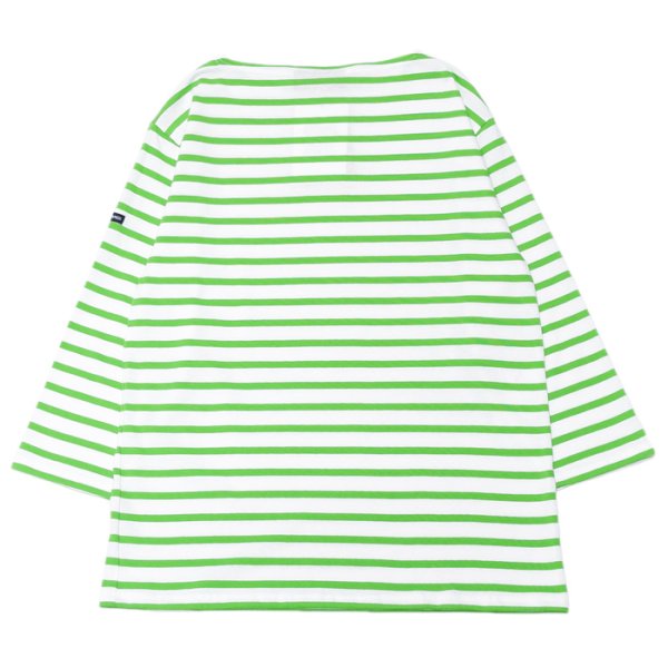 画像2: ＜30%OFF＞SAINT JAMES（セントジェームス）MORLAIX 3/4（モーレ七分袖）/NEIGE×GRANNY（ホワイト×グラニーグリーン）※T3サイズのみ (2)