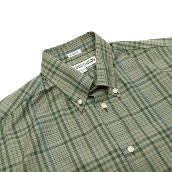 画像3: INDIVIDUALIZED SHIRTS(インディビジュアライズドシャツ)Classic Fit Short Sleeve MBDM B.D.Shirt(クラシックフィットショートスリーブボタンダウンシャツ)"HOT WEATHER MADRAS" / Basil(バジル) (3)