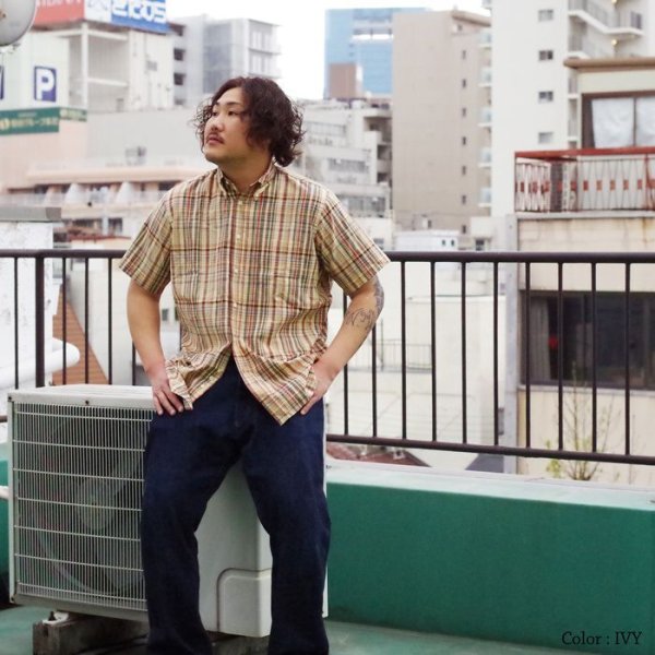画像8: INDIVIDUALIZED SHIRTS(インディビジュアライズドシャツ)Classic Fit Short Sleeve MBDM B.D.Shirt(クラシックフィットショートスリーブボタンダウンシャツ)"HOT WEATHER MADRAS" / Basil(バジル) (8)