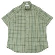 画像1: INDIVIDUALIZED SHIRTS（インディビジュアライズドシャツ）Classic Fit Short Sleeve MBDM B.D.Shirt（クラシックフィットショートスリーブボタンダウンシャツ）"HOT WEATHER MADRAS"/Basil（バジル） (1)