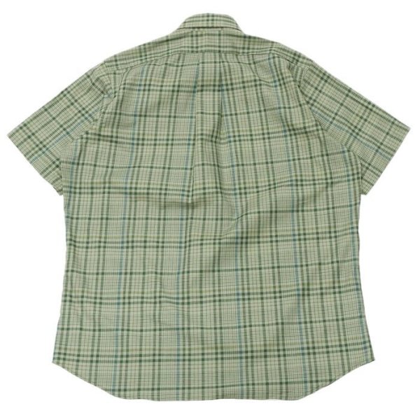 画像2: INDIVIDUALIZED SHIRTS(インディビジュアライズドシャツ)Classic Fit Short Sleeve MBDM B.D.Shirt(クラシックフィットショートスリーブボタンダウンシャツ)"HOT WEATHER MADRAS" / Basil(バジル) (2)