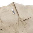 画像8: KAPTAIN SUNSHINE（キャプテンサンシャイン）Linen Silk Open Collar Shirt（リネンシルクオープンカラーシャツ）WASHED LINEN SILK CLOTH/Natural（ナチュラル）・Ink Black（インクブラック） (8)