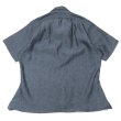 画像3: INDIVIDUALIZED SHIRTS（インディビジュアライズドシャツ）Camp Collar Short Sleeve Shirt（キャンプカラーショートスリーブシャツ）"LINEN"/Navy（ネイビー）・Black（ブラック） (3)