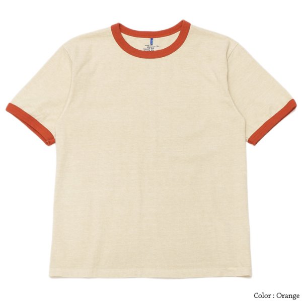 画像2: Good On(グッドオン)Short Sleeve Ringer Tee(ショートスリーブリンガーTシャツ)"Reactive Dye" / Orange(オレンジ)・Smoky Blue(スモーキブルー)・Olive(オリーブ) (2)